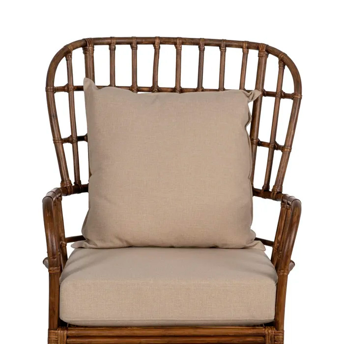 SILLÓN MARRÓN RATÁN DECORACIÓN 82 X 78 X 108 CM - Imagen 4