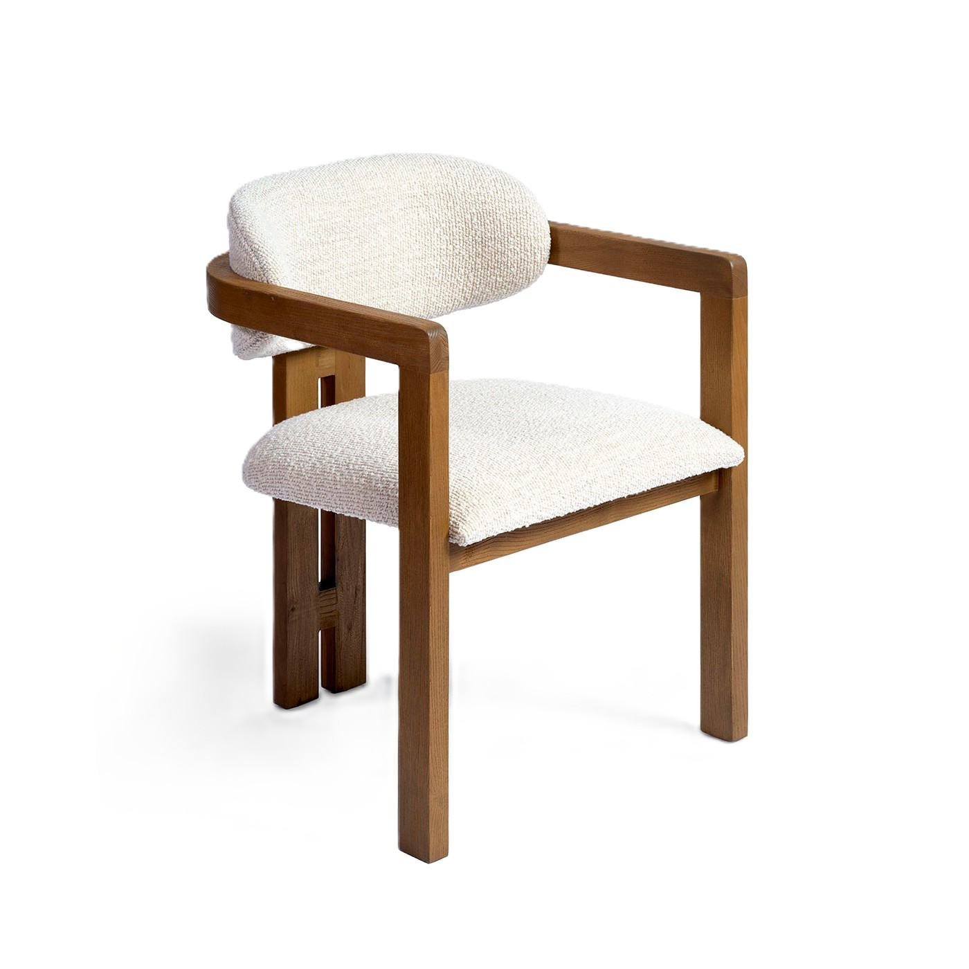 Sillón de comedor madera y tapizado 58,5x58,5x80