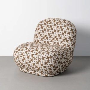 SILLÓN TAPIZADO MARRÓN 82 X 84 X 77 CM