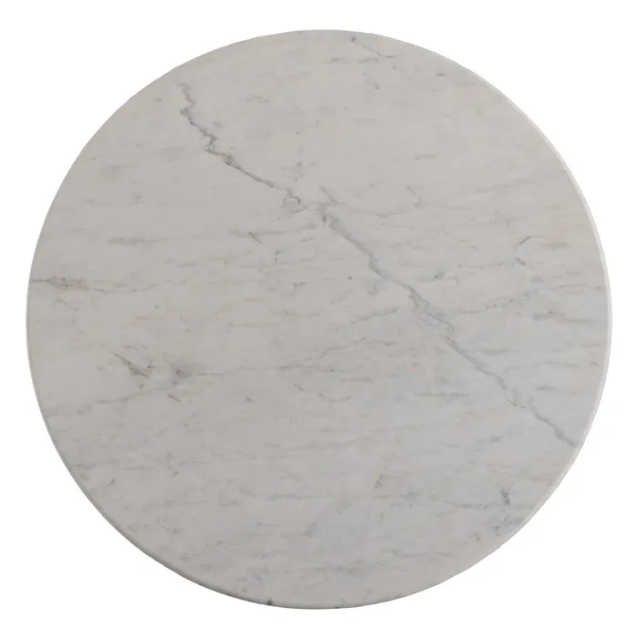 MESA CENTRO BLANCO-MARRÓN MÁRMOL/MADERA 80 X 80 X 49 CM - Imagen 8