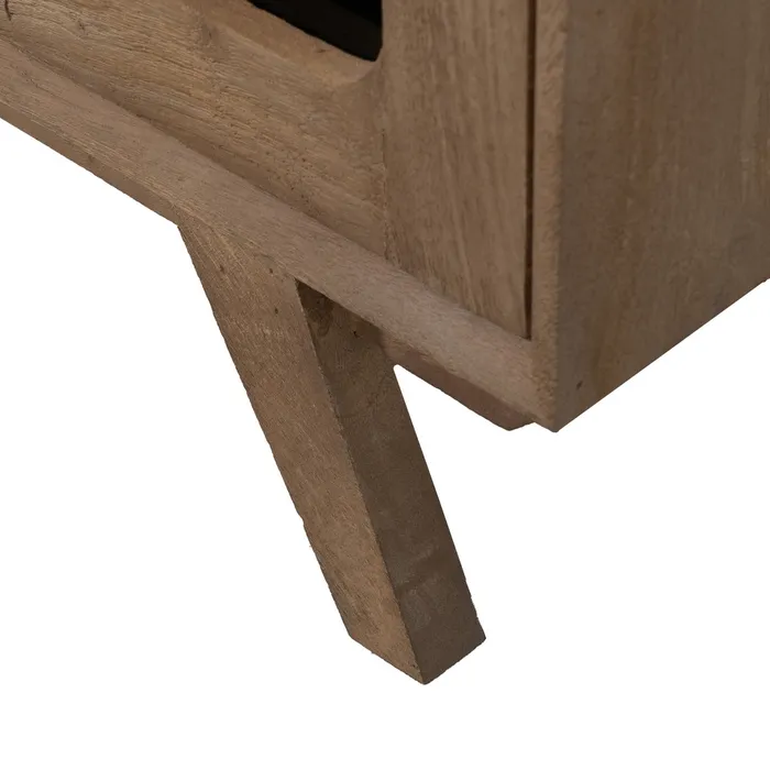 APARADOR MADERA NATURAL Y CRISTAL SALÓN 162 X 41 X 83 CM - Imagen 7