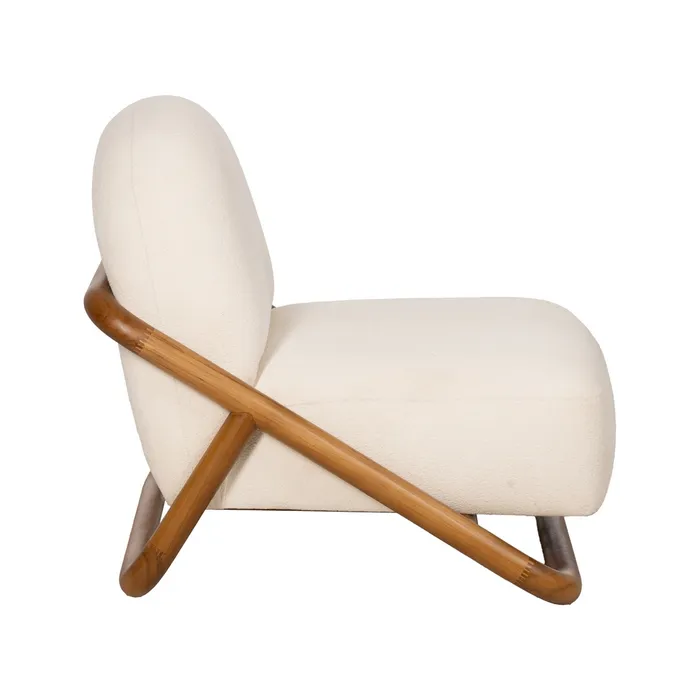 SILLÓN NATURAL TEJIDO-MADERA SALÓN 75 X 85 X 79 CM - Imagen 4