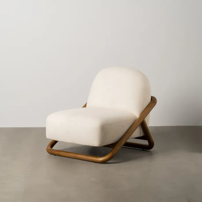 SILLÓN NATURAL TEJIDO-MADERA SALÓN 75 X 85 X 79 CM - Imagen 2