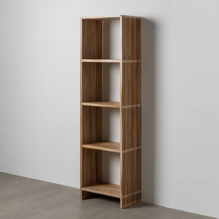 ESTANTERÍA NATURAL MADERA DE TECA SALÓN 54 X 35 X 190 CM