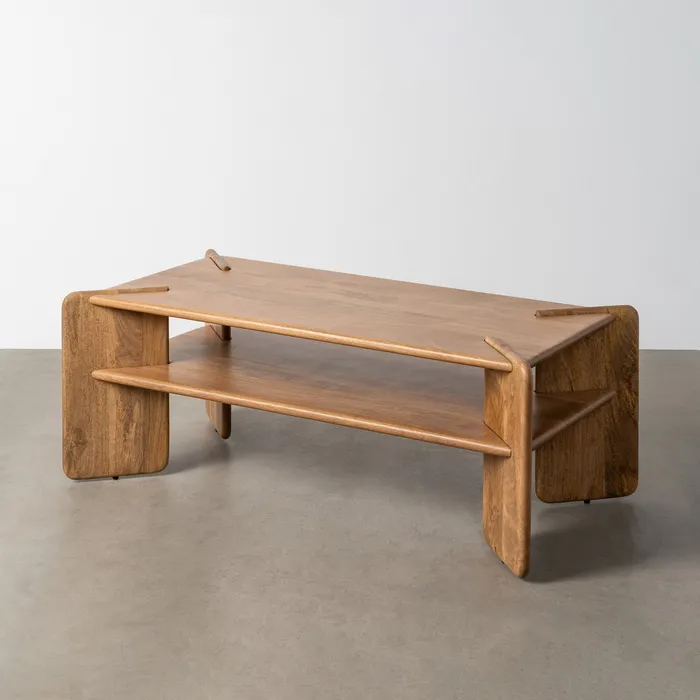 MESA CENTRO NATURAL MADERA DE MANGO 121 X 61 X 45 CM - Imagen 2