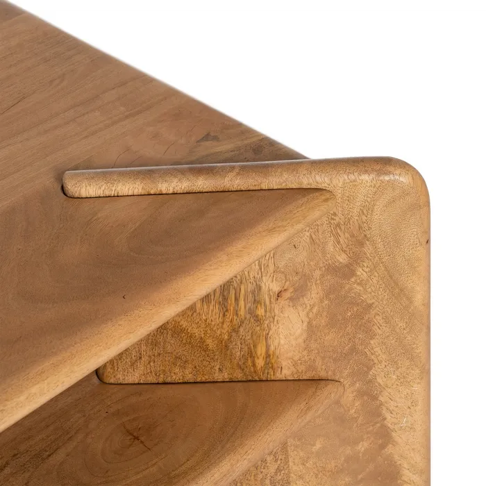 MESA CENTRO NATURAL MADERA DE MANGO 121 X 61 X 45 CM - Imagen 4