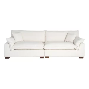 SOFÁ 4 PLAZAS CREMA TEJIDO 282 X 101 X 71 CM