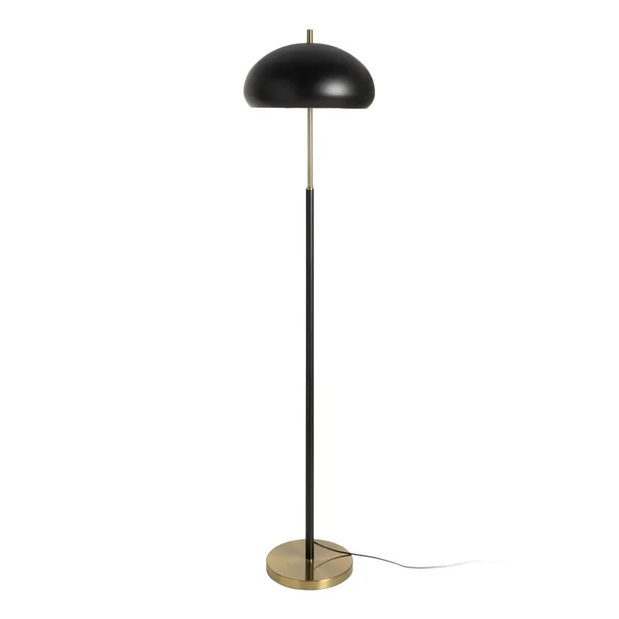 LÁMPARA SUELO NEGRO-ORO TEJIDO-METAL 41 X 41 X 162 CM