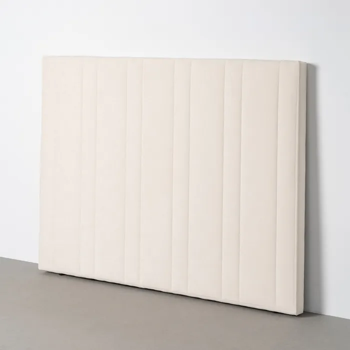 CABECERO CREMA TEJIDO DORMITORIO 160 X 122 CM - Imagen 2