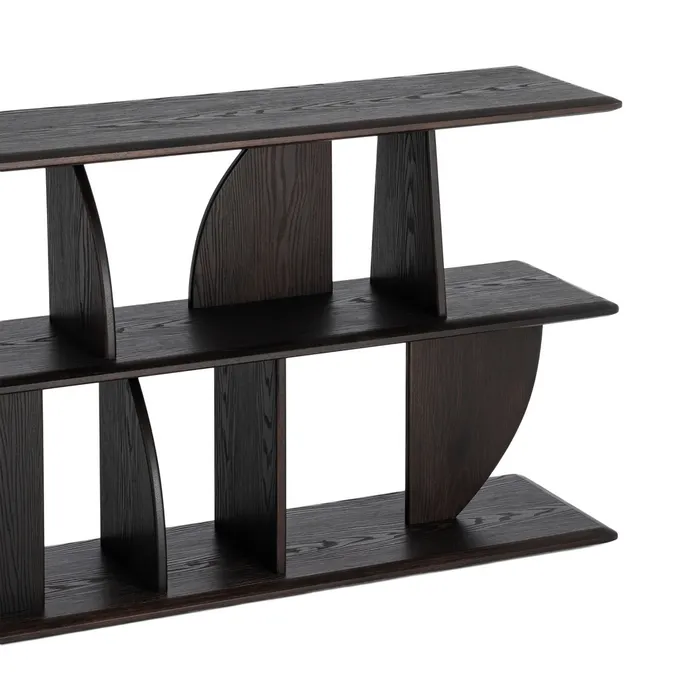 ESTANTERÍA MARRÓN MADERA DE CAUCHO 180 X 38 X 83 CM - Imagen 3