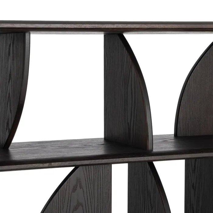 ESTANTERÍA MARRÓN MADERA DE CAUCHO 180 X 38 X 83 CM - Imagen 5