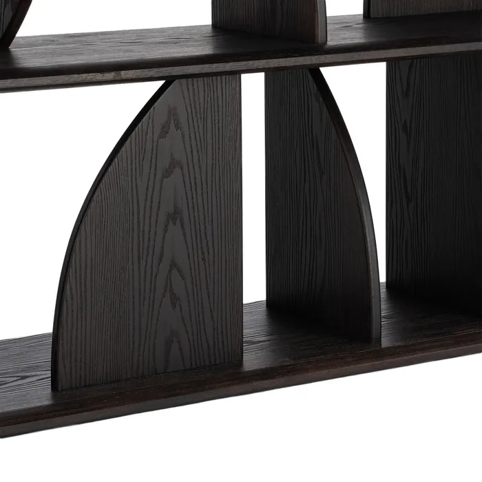 ESTANTERÍA MARRÓN MADERA DE CAUCHO 180 X 38 X 83 CM - Imagen 6