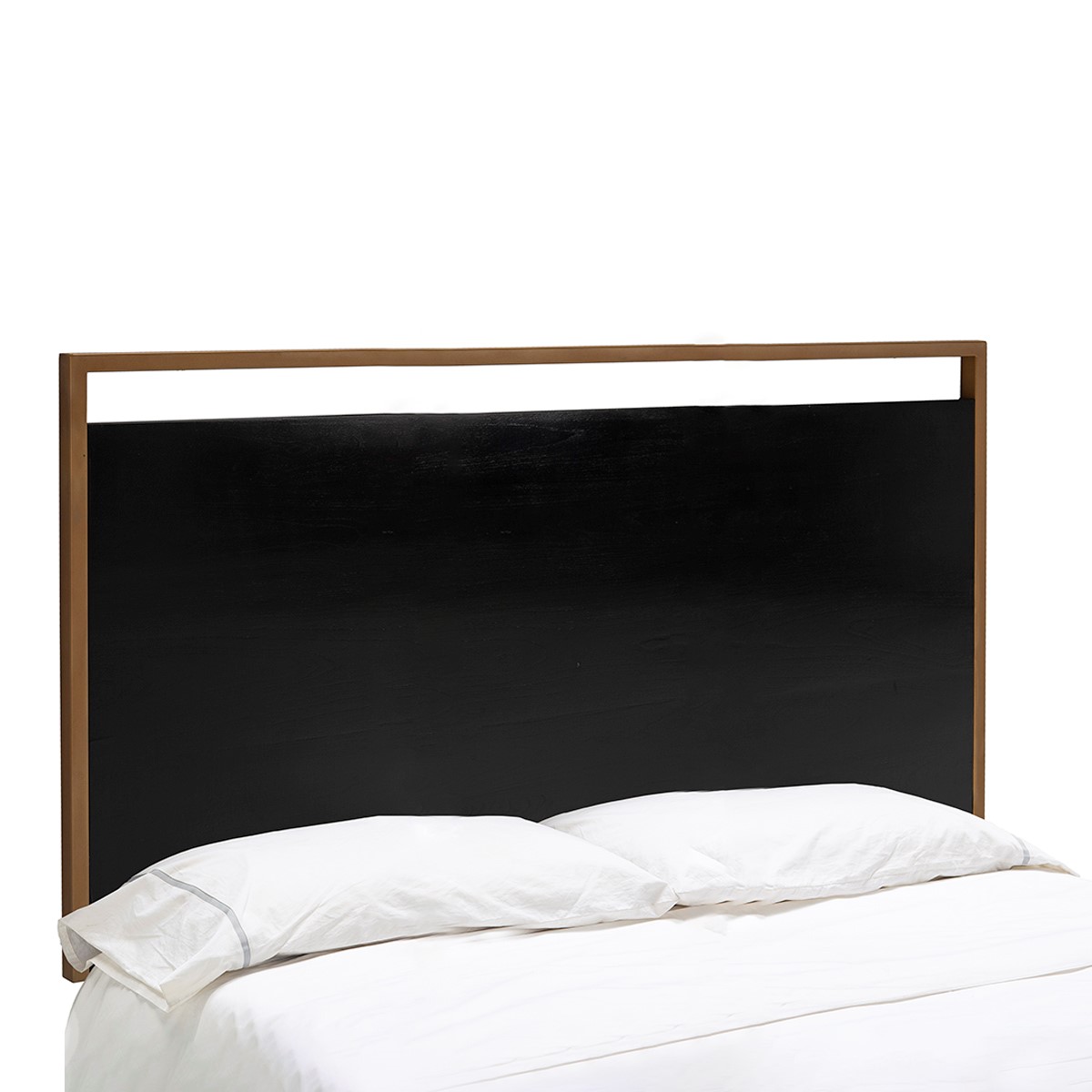 Cabecero 190x3x100 Madera Negro/Metal Dorado - Imagen 2