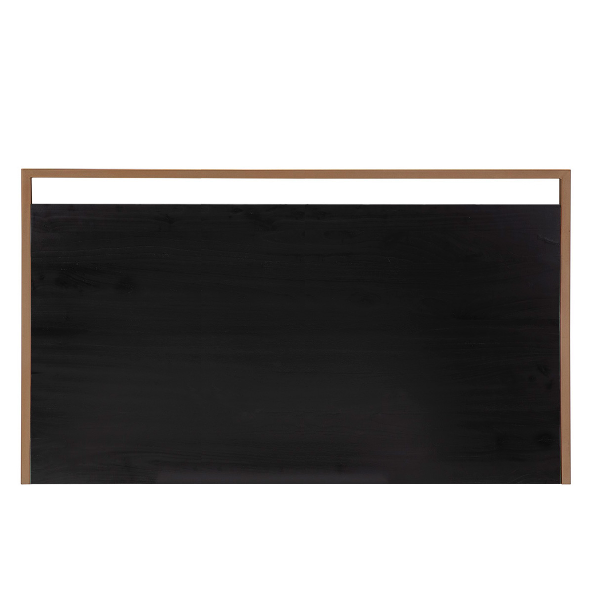 Cabecero 190x3x100 Madera Negro/Metal Dorado