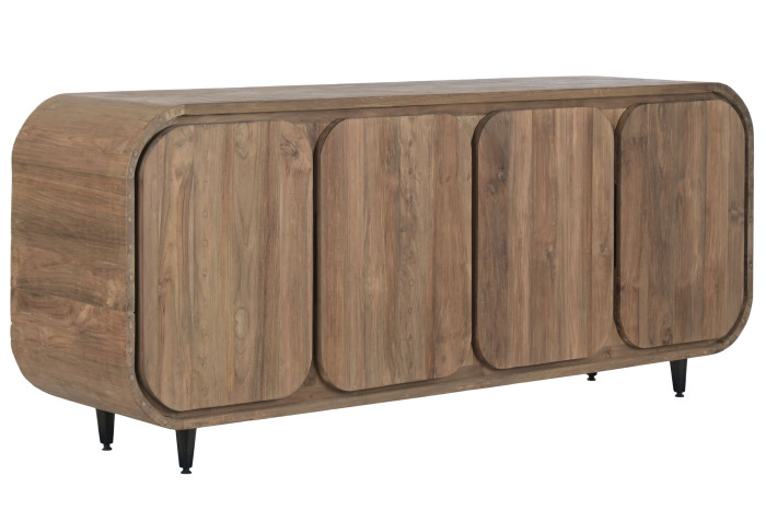 BUFFET TECA RECICLADA 200X45X80 4 PUERTAS NATURAL - Imagen 2