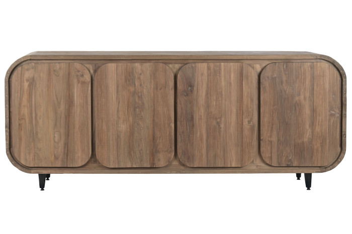 BUFFET TECA RECICLADA 200X45X80 4 PUERTAS NATURAL - Imagen 6