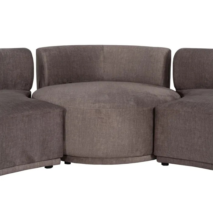 SOFÁ 3 PIEZAS GRIS TEJIDO SALÓN 405 X 112 X 70 CM - Imagen 5