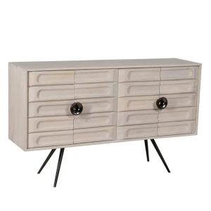 APARADOR BLANCO ROZADO MADERA 152 X 41 X 92 CM