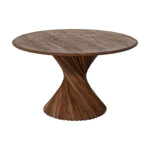 MESA COMEDOR MARRÓN MADERA OSCURA 130 X 130 X 76 CM