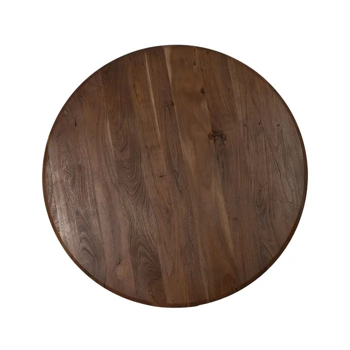 MESA COMEDOR MARRÓN MADERA OSCURA 130 X 130 X 76 CM - Imagen 5