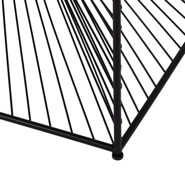 MESA CENTRO NEGRO METAL-CRISTAL 80,50 X 80,50 X 38 CM - Imagen 6