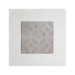 CUADRO BLANCO-GRIS DM DECORACIÓN 80 X 4 X 80 CM