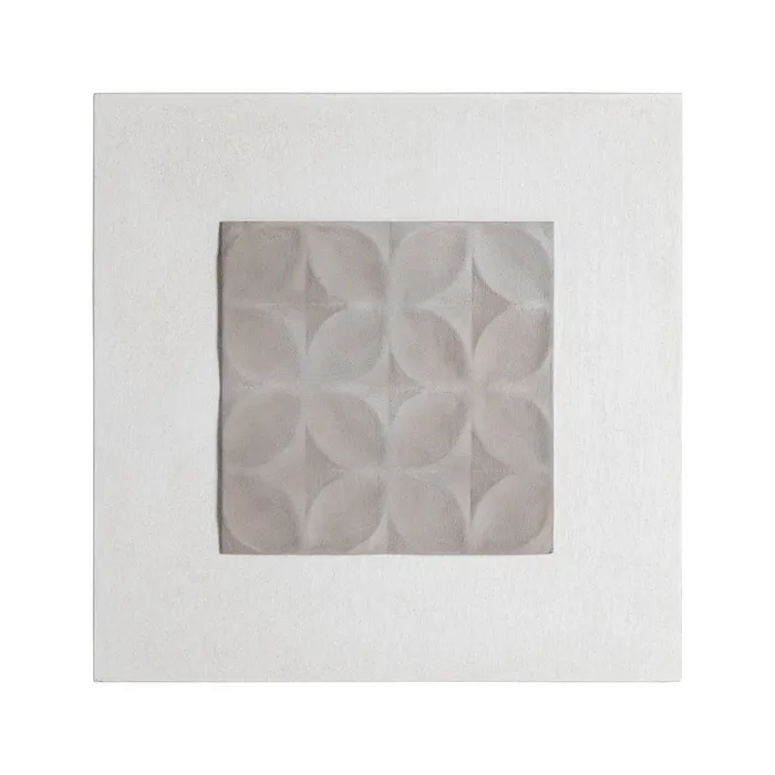 CUADRO BLANCO-GRIS DM DECORACIÓN 80 X 4 X 80 CM