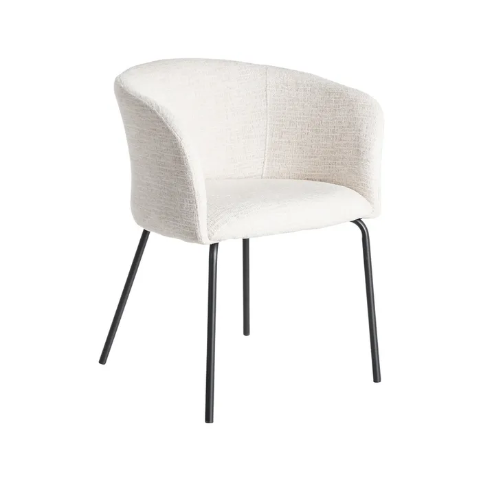 PACK 2 SILLAS CREMA TEJIDO-METAL SALÓN 61 X 56 X 77,50 CM - Imagen 5