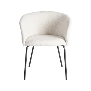PACK 2 SILLAS CREMA TEJIDO-METAL SALÓN 61 X 56 X 77,50 CM