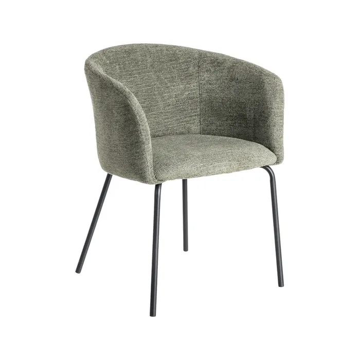 PACK 2 SILLAS SILLA VERDE TEJIDO-METAL SALÓN 61 X 56 X 77,50 CM - Imagen 3