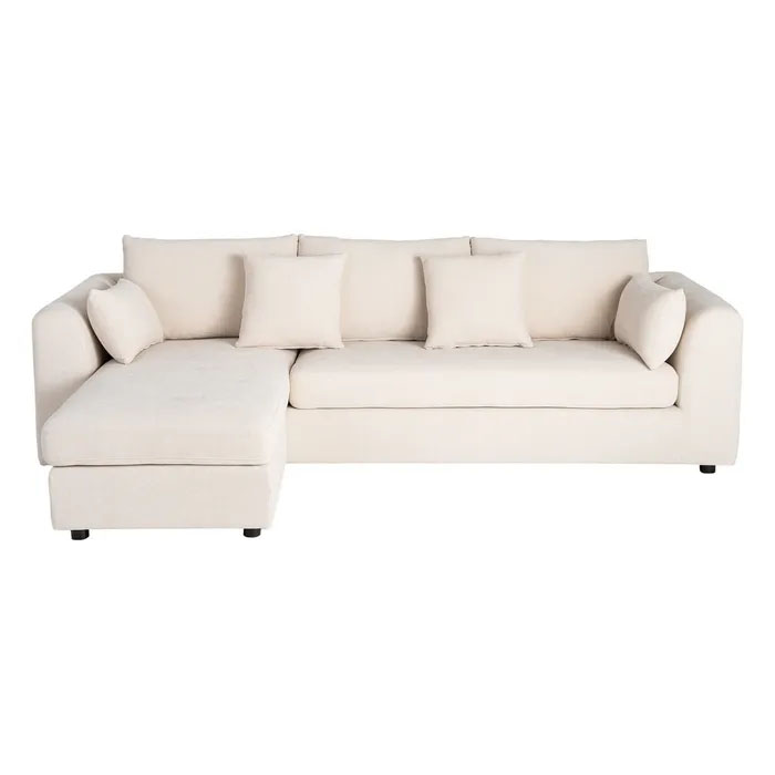 SOFÁ CHAISE LONGUE IZQ./DCHA. CREMA 260 X 164 X 76 CM