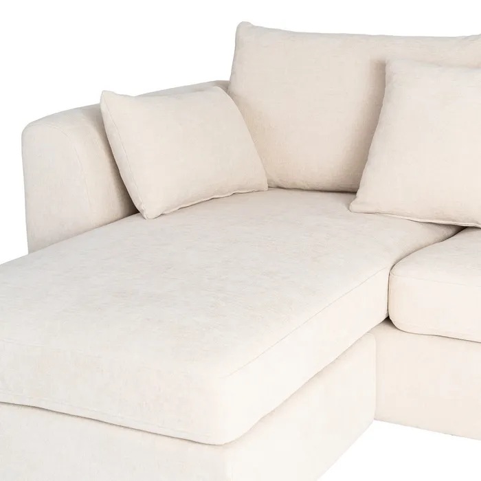 SOFÁ CHAISE LONGUE IZQ./DCHA. CREMA 260 X 164 X 76 CM - Imagen 3