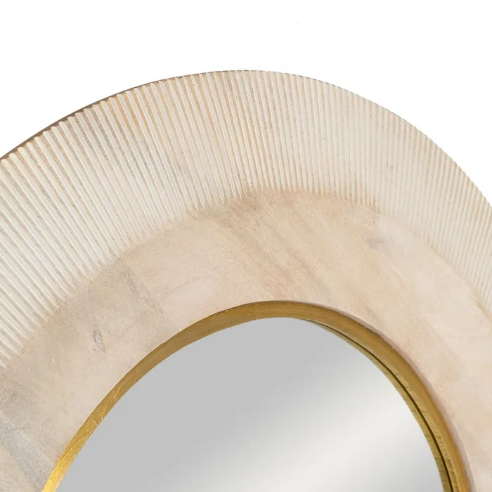 ESPEJO MADERA DE MANGO DECORACIÓN 90 X 5 X 90 CM - Imagen 3
