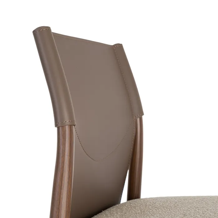 SILLA MARRÓN-TAUPE METAL / TEJIDO 50 X 50 X 81,50 CM - Imagen 2