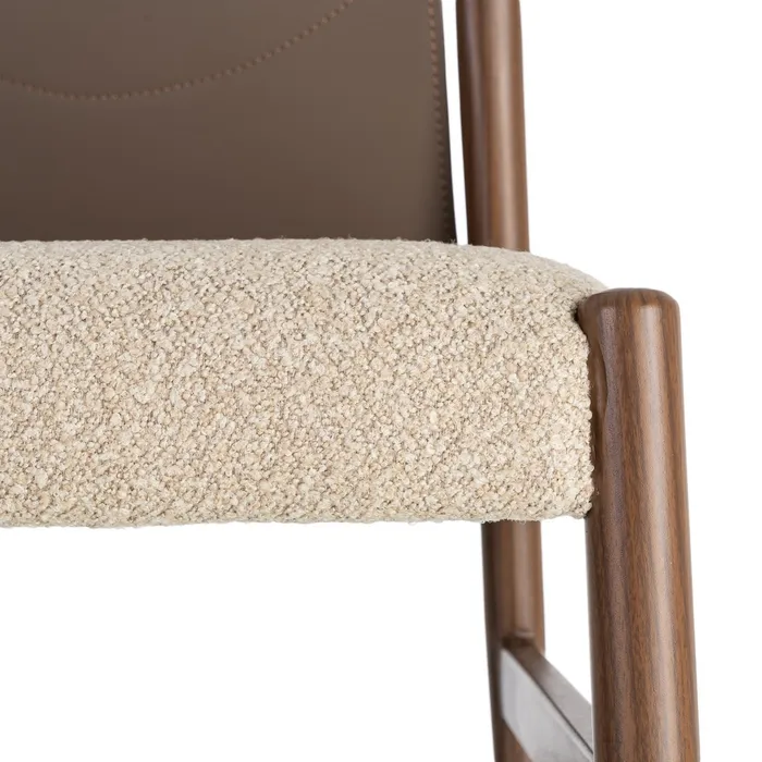 SILLA MARRÓN-TAUPE METAL / TEJIDO 50 X 50 X 81,50 CM - Imagen 3