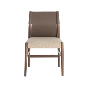SILLA MARRÓN-TAUPE METAL / TEJIDO 50 X 50 X 81,50 CM