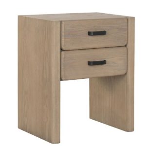 PACK 2 MESITAS DE NOCHE ABETO METAL 50X37X60 MARRON