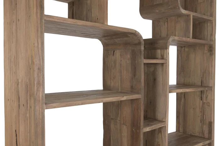 ESTANTERIA TECA RECICLADA 140X30X220 NATURAL - Imagen 4