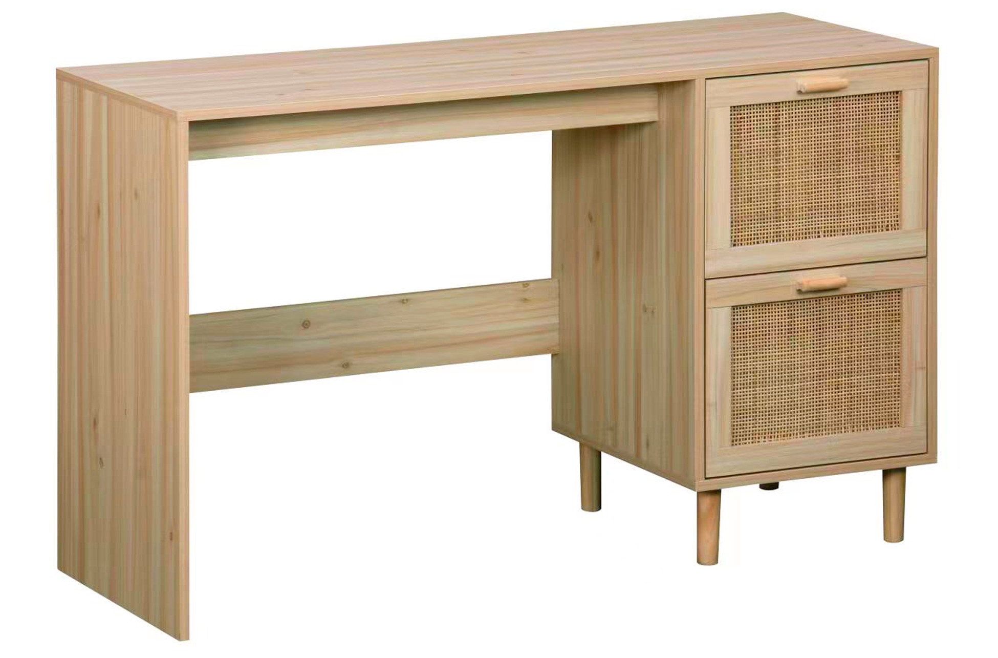MESA DE ESCRITORIO ESTUDIO DÉCOR 120 x 48 CM PINO / RATTAN - Imagen 3