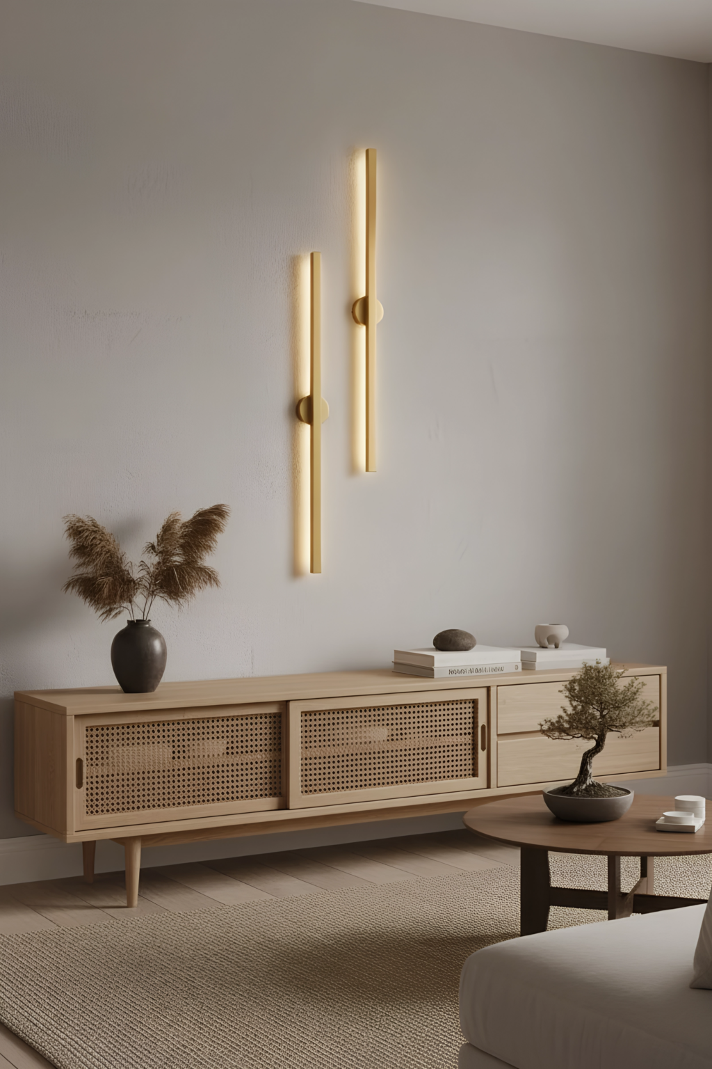 APLIQUE ACERO ORO PARED 10x100x6 CM - Imagen 3