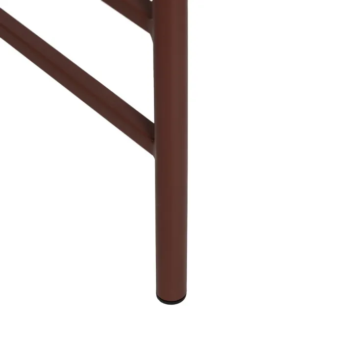 MESA CENTRO TEJA METAL-CRISTAL 78 X 68 X 37 CM - Imagen 4