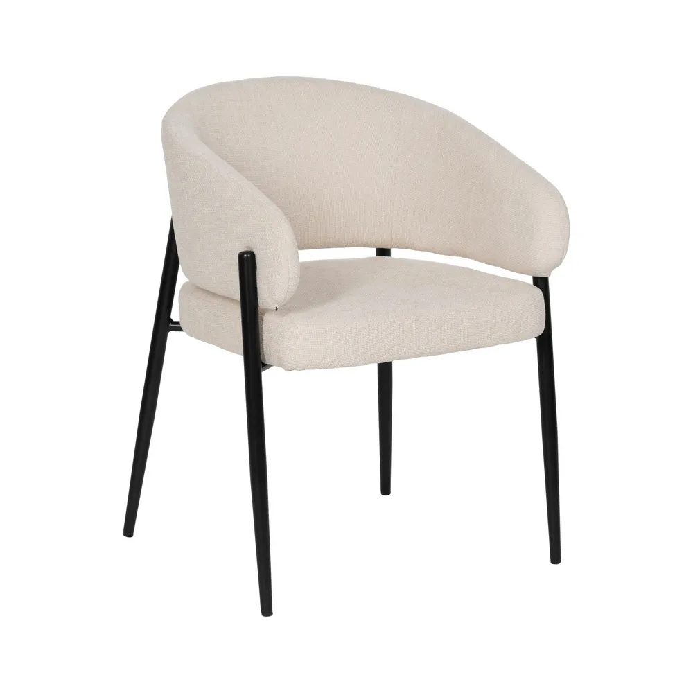 SILLA BLANCO TEJIDO METAL CONTRACT 60 X 57 X 79 CM - Imagen 3