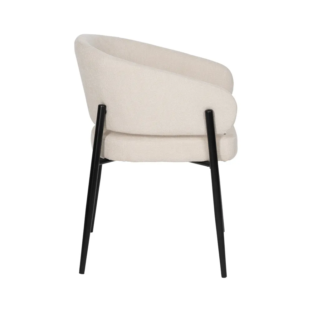 SILLA BLANCO TEJIDO METAL CONTRACT 60 X 57 X 79 CM - Imagen 4