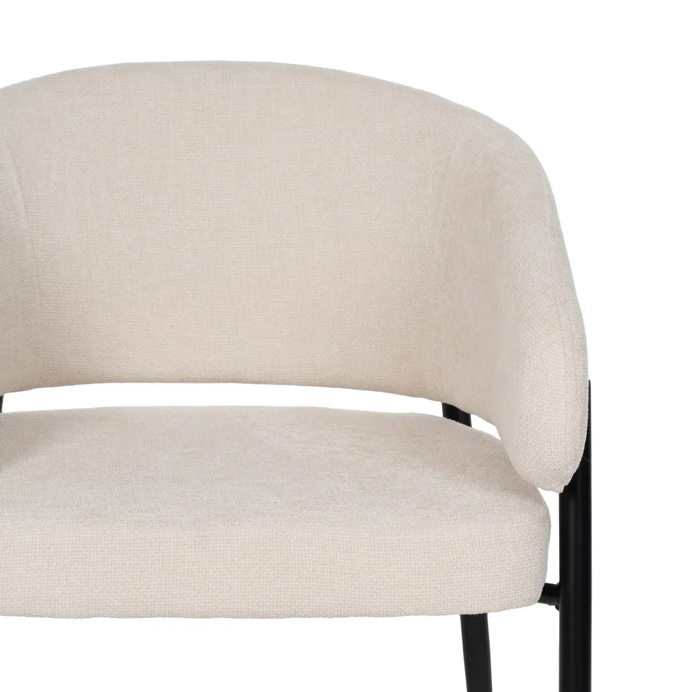 SILLA BLANCO TEJIDO METAL CONTRACT 60 X 57 X 79 CM - Imagen 6