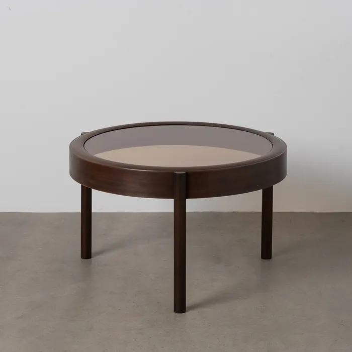 MESA CENTRO MARRÓN OSCURO 75 X 75 X 46 CM - Imagen 4