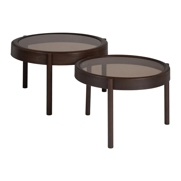 MESA CENTRO MARRÓN OSCURO 75 X 75 X 46 CM - Imagen 2