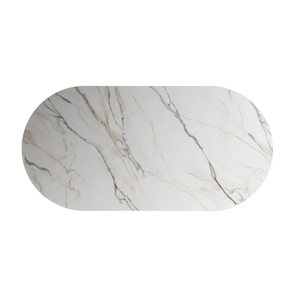 MESA COMEDOR BLANCO MARRÓN DM CERÁMICA 180 X 90 X 76 CM - Imagen 7