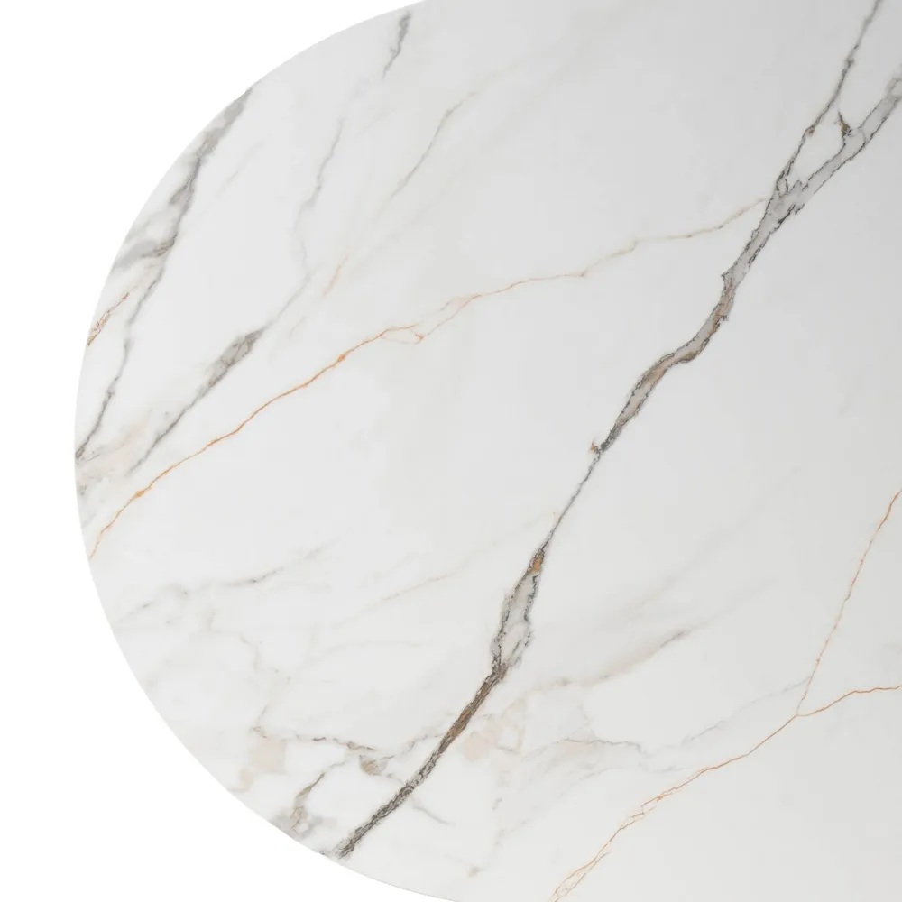 MESA COMEDOR BLANCO MARRÓN DM CERÁMICA 180 X 90 X 76 CM - Imagen 9