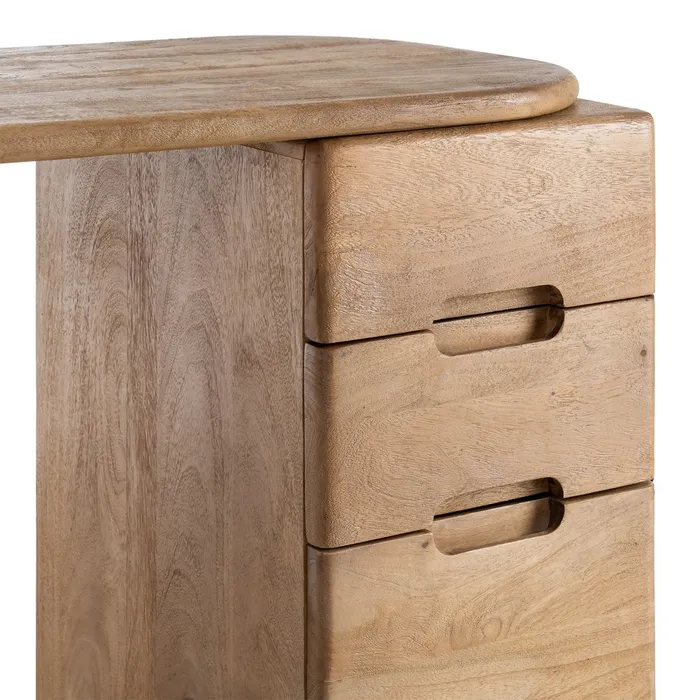 ESCRITORIO NATURAL MADERA DE 110 X 50 X 75 CM - Imagen 3