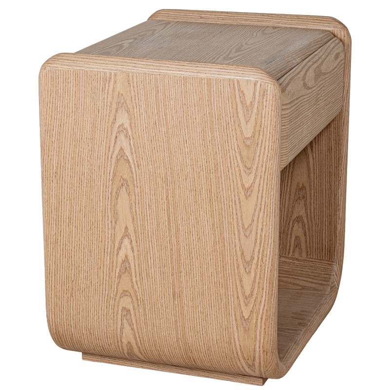 Mesa De Noche Madera Natural, Dm+ Chapa Mad. Caucho 51x40,5x56,5cm - Imagen 5